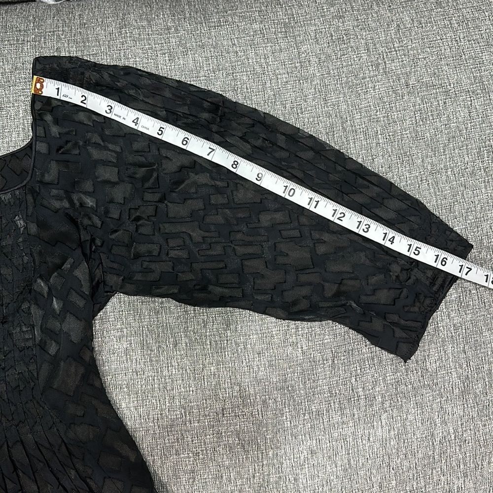 ECI New York Womens Tie Back  PleatedChiffon Blouse Sz 6P - Picture 14 of 16